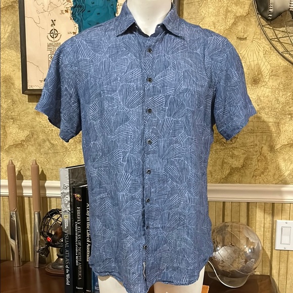 Rodd & Gunn Blue Casual Button Down Shirt. Large Linen - Picture 1 of 8